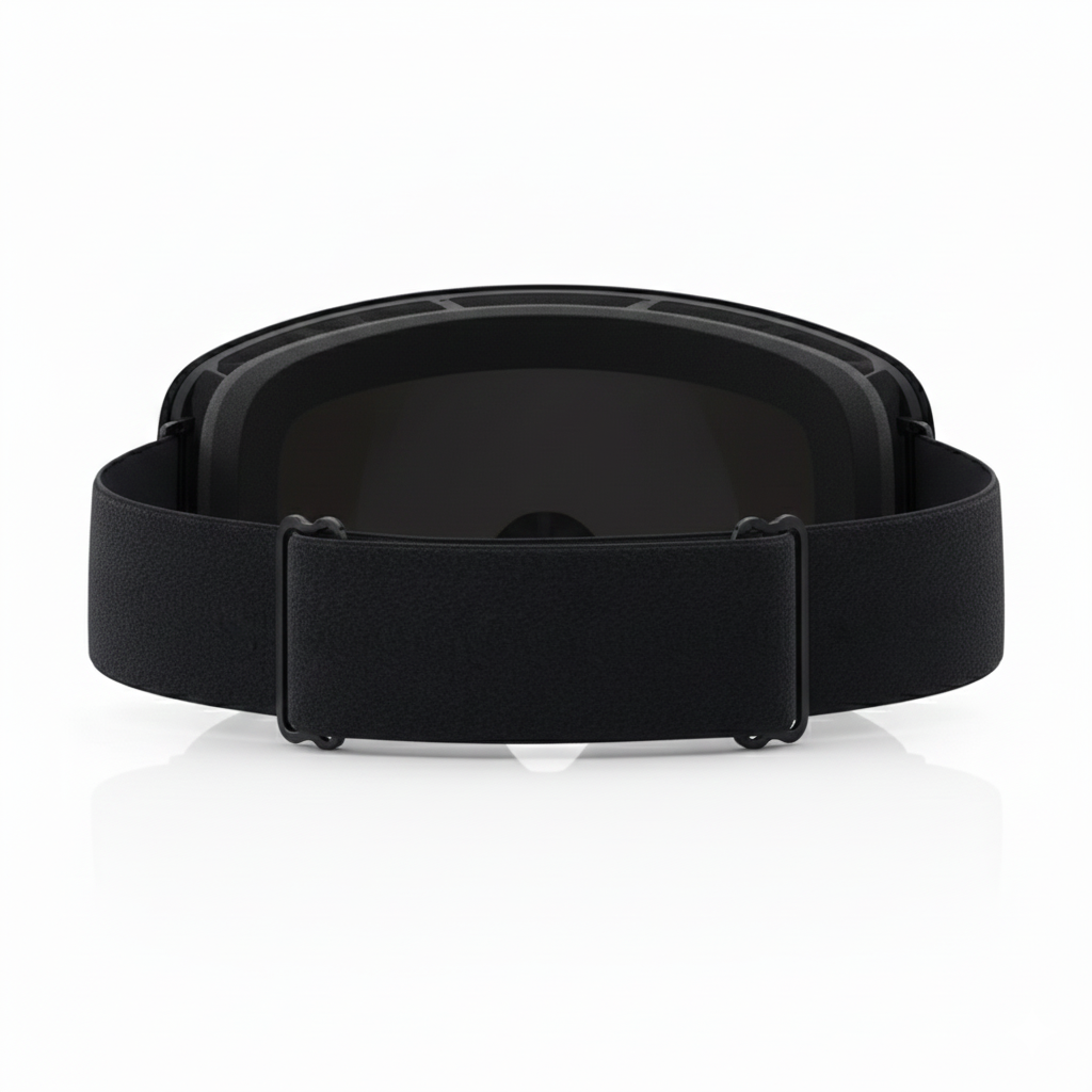 Black tinted ski goggles