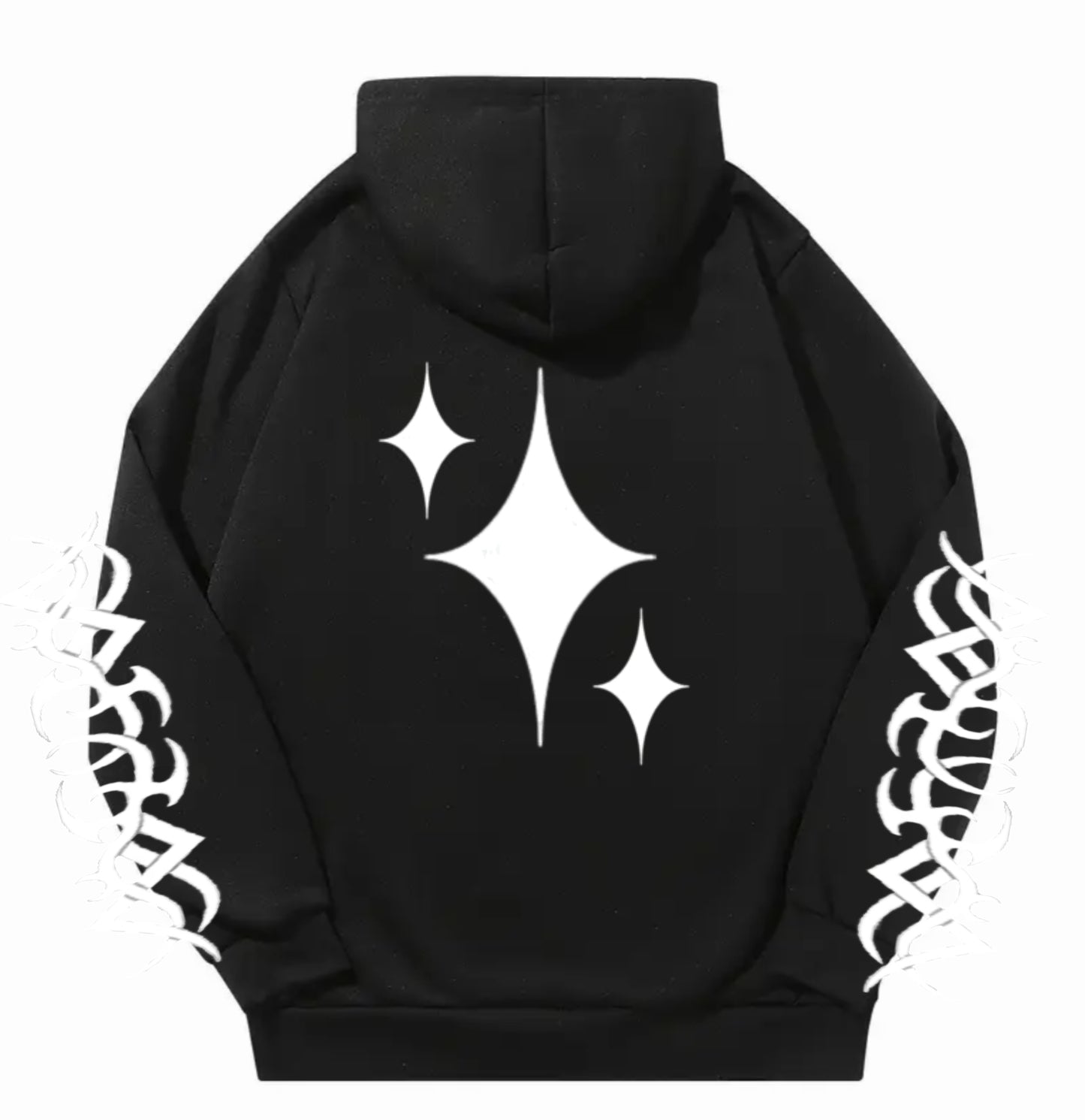 Black y2k apex snow hoodie