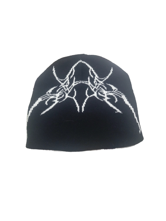 White on black beanie